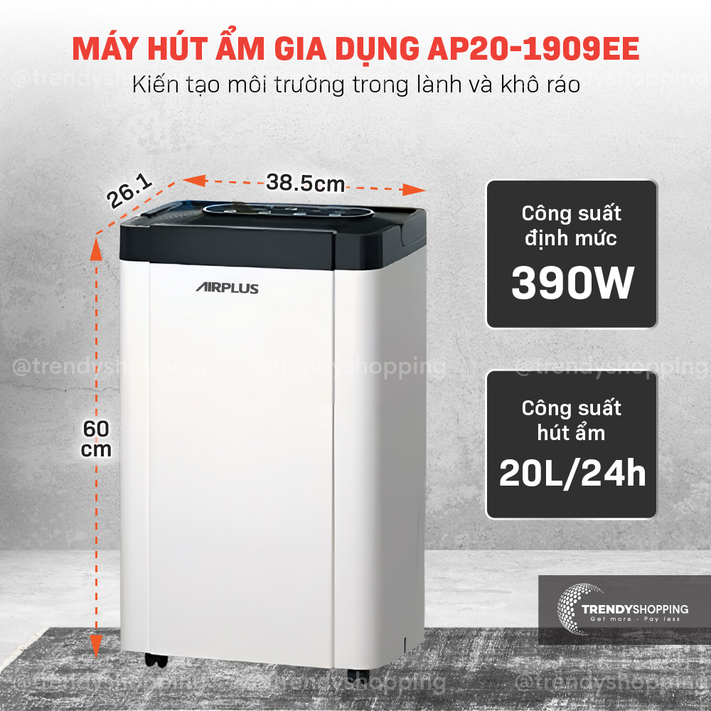 Máy hút ẩm lọc không khí Airplus AP20-1909EE