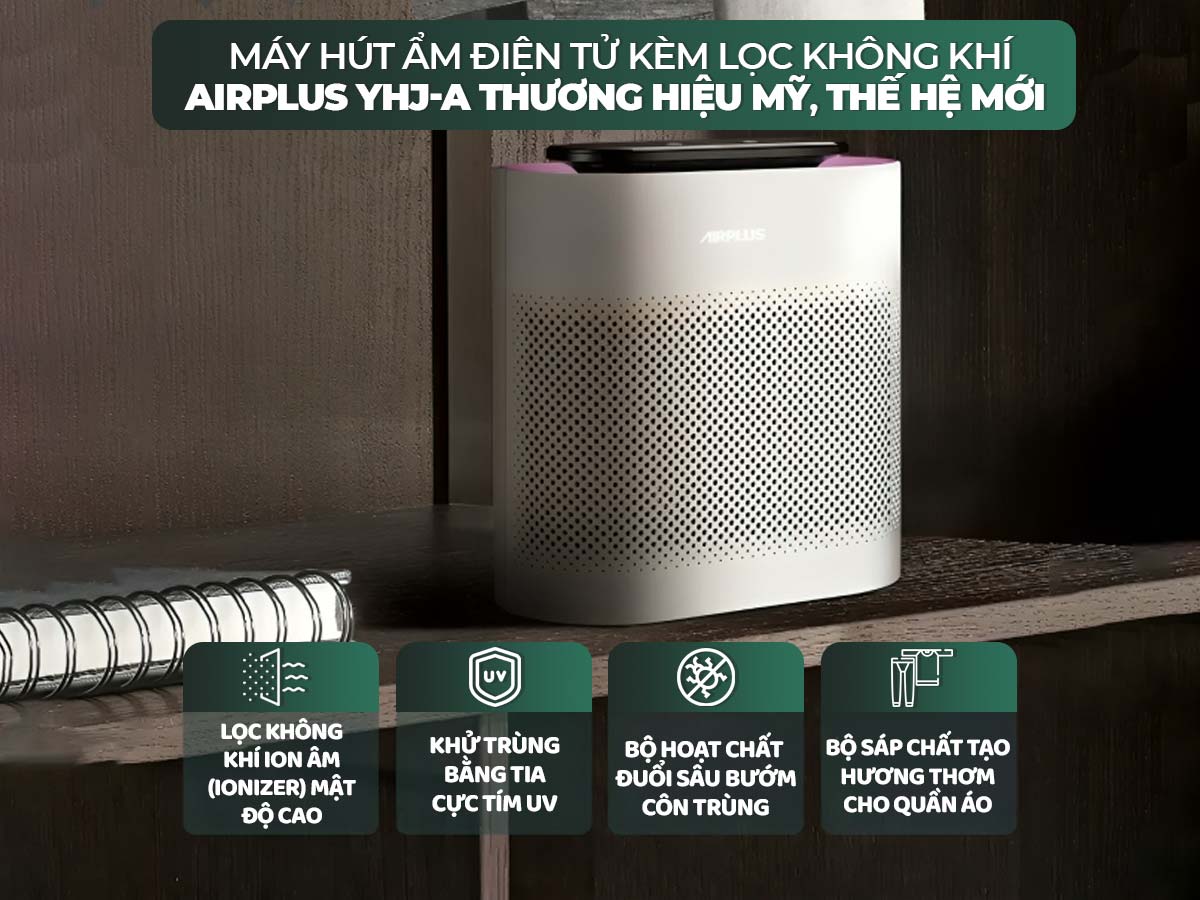 Máy hút ẩm lọc không khí mini Airplus YHJ-A